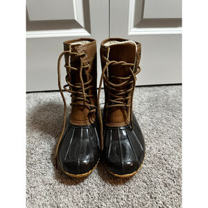 JBU Brown & Black Waterproof Winter & Rain Boots Size 6